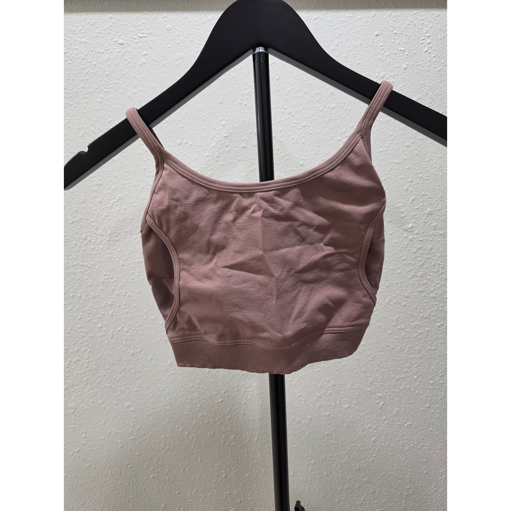 Intimately Free People Seamless Ribbed Crop Cami Mauve Brown XS/S OB470976